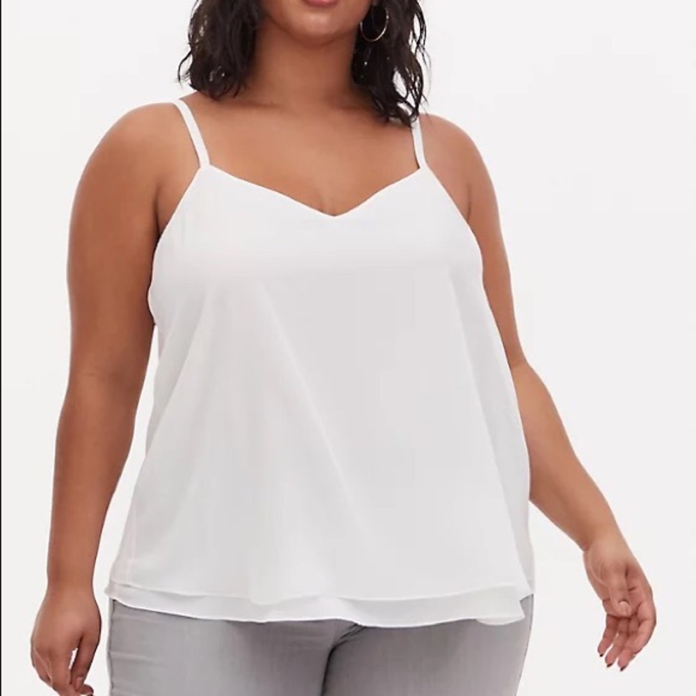 Torrid White tank top blouse